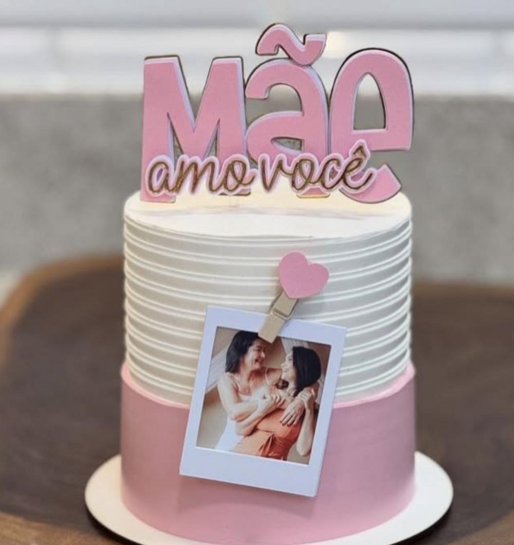topo de bolo mãe