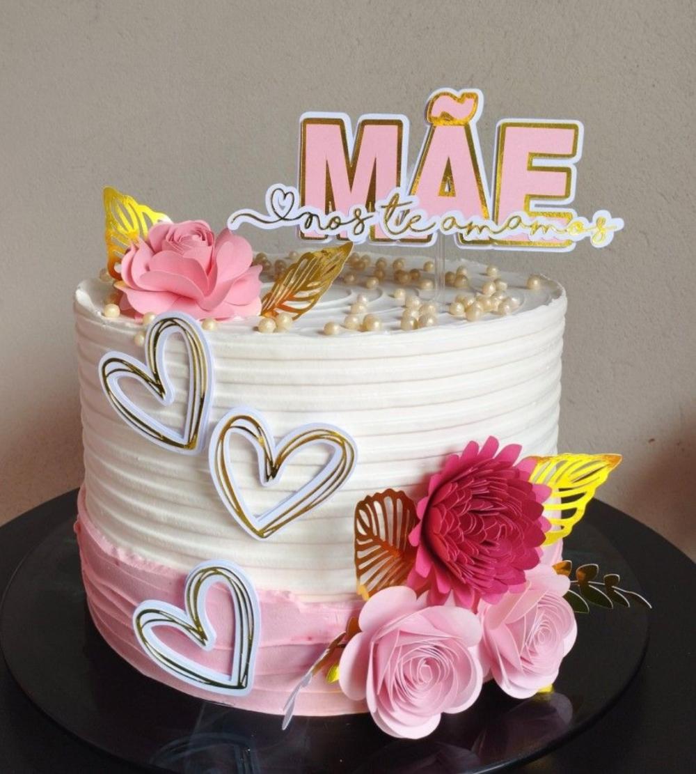 topo de bolo mãe