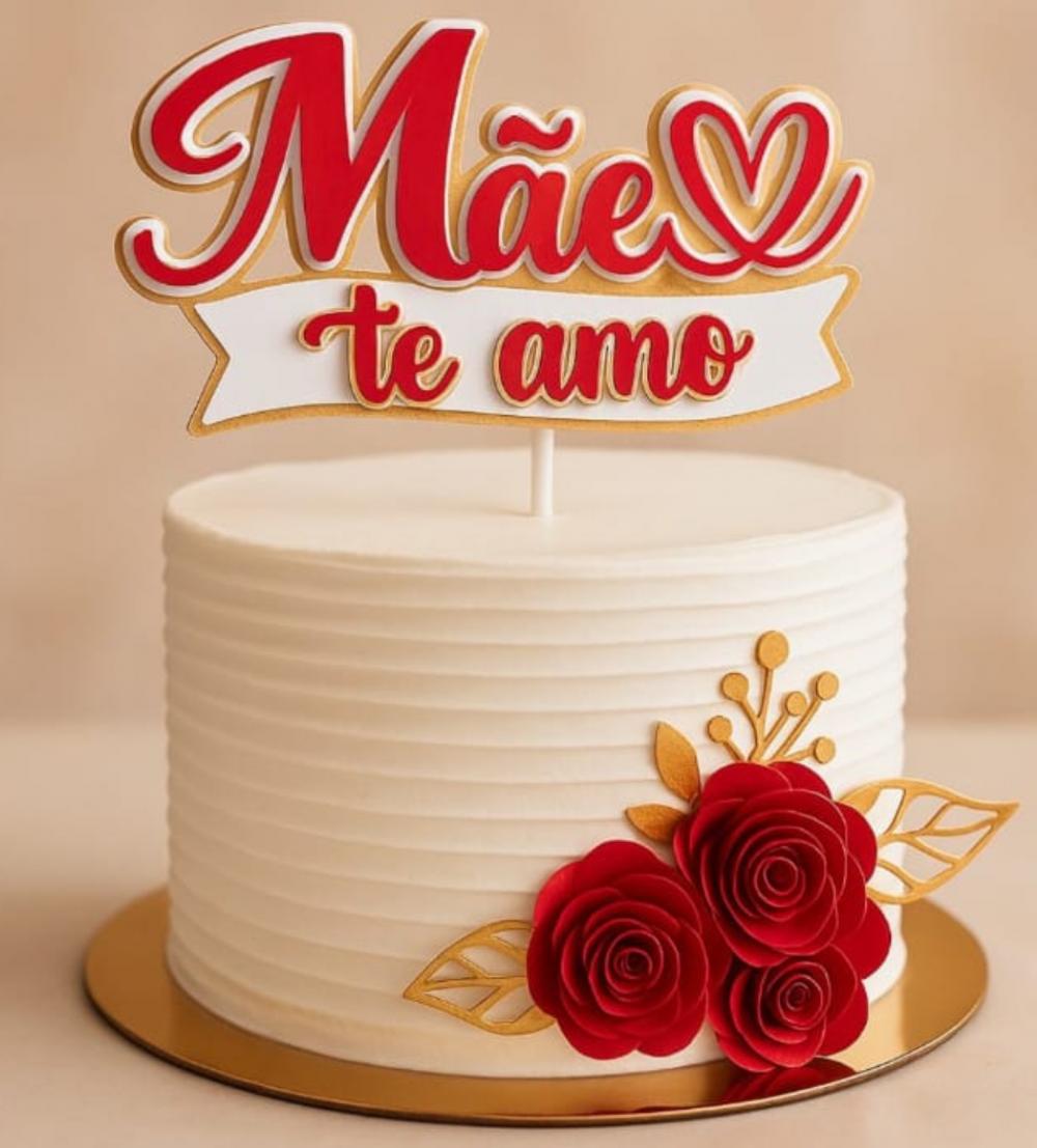 topo de bolo mãe eu te amo