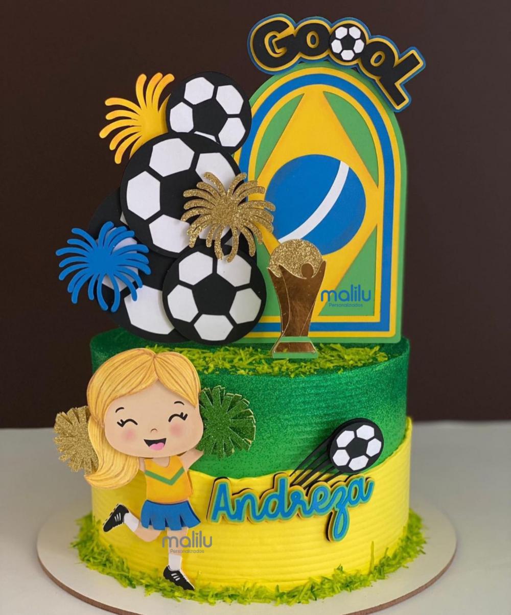 topo de bolo futebol brasil copa