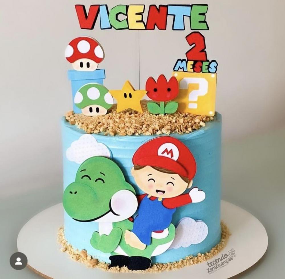 topo de bolo super mario baby