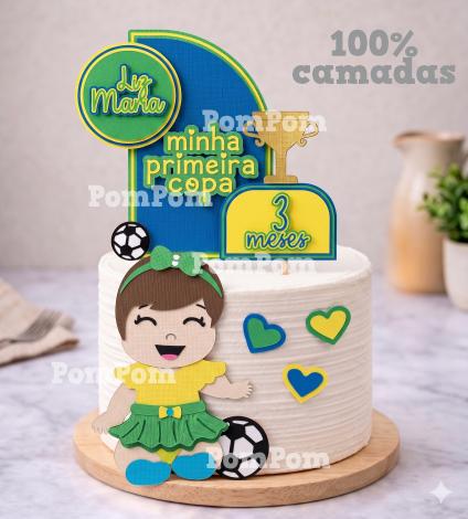 topo de bolo minha primeira copa
