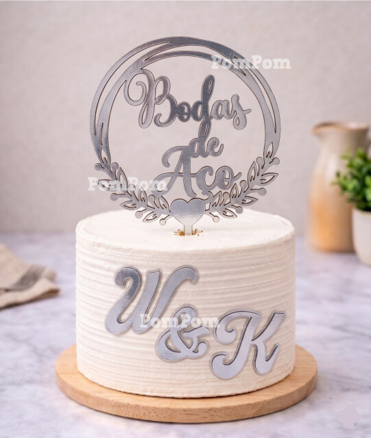 topo de bolo bodas de Aço