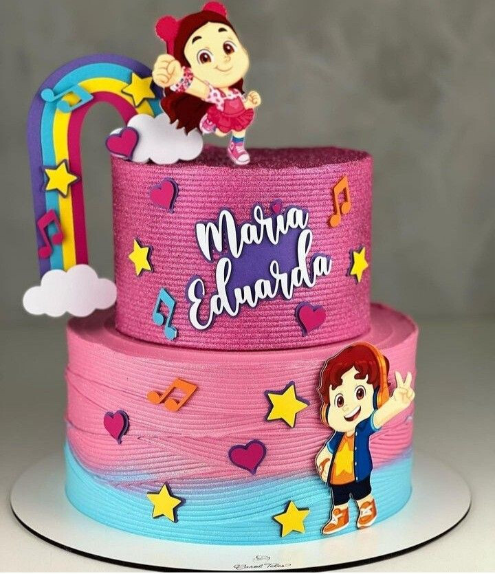topo de bolo Maria Clara e JP