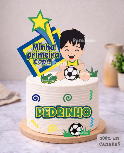 topo de bolo minha primeira copa