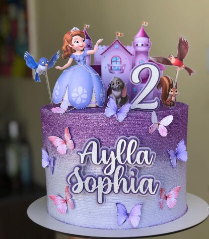 topo de bolo princesa Sofia