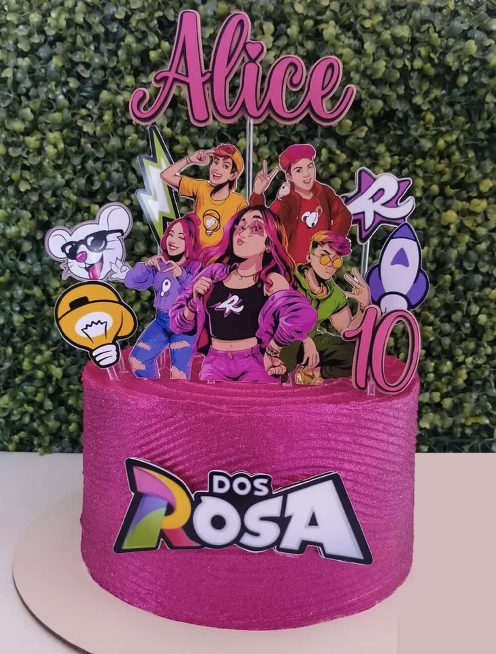 topo de bolo Emily Vick dos rosas
