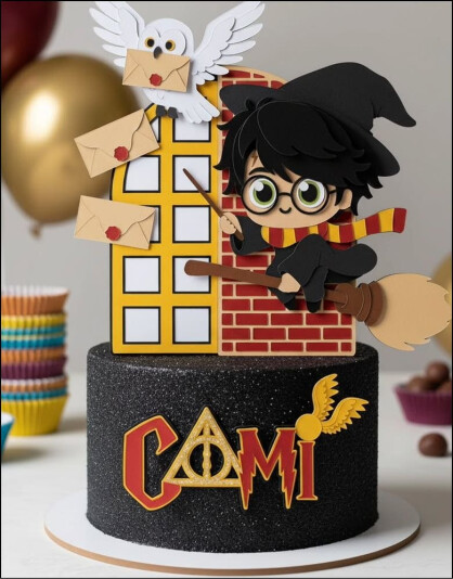 topo de bolo harry potter