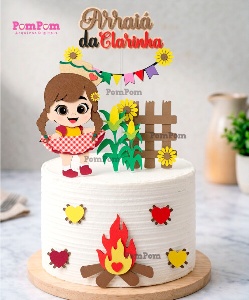 topo de bolo arraiá mesversário