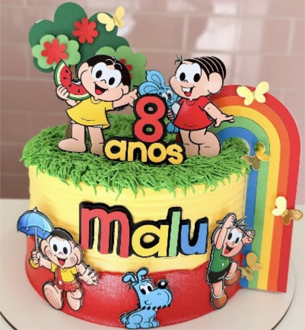topo de bolo turma da Mônica