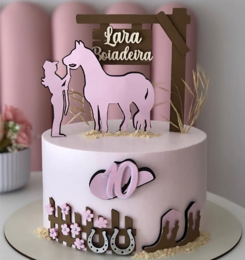 topo de bolo vaqueira boiadeira