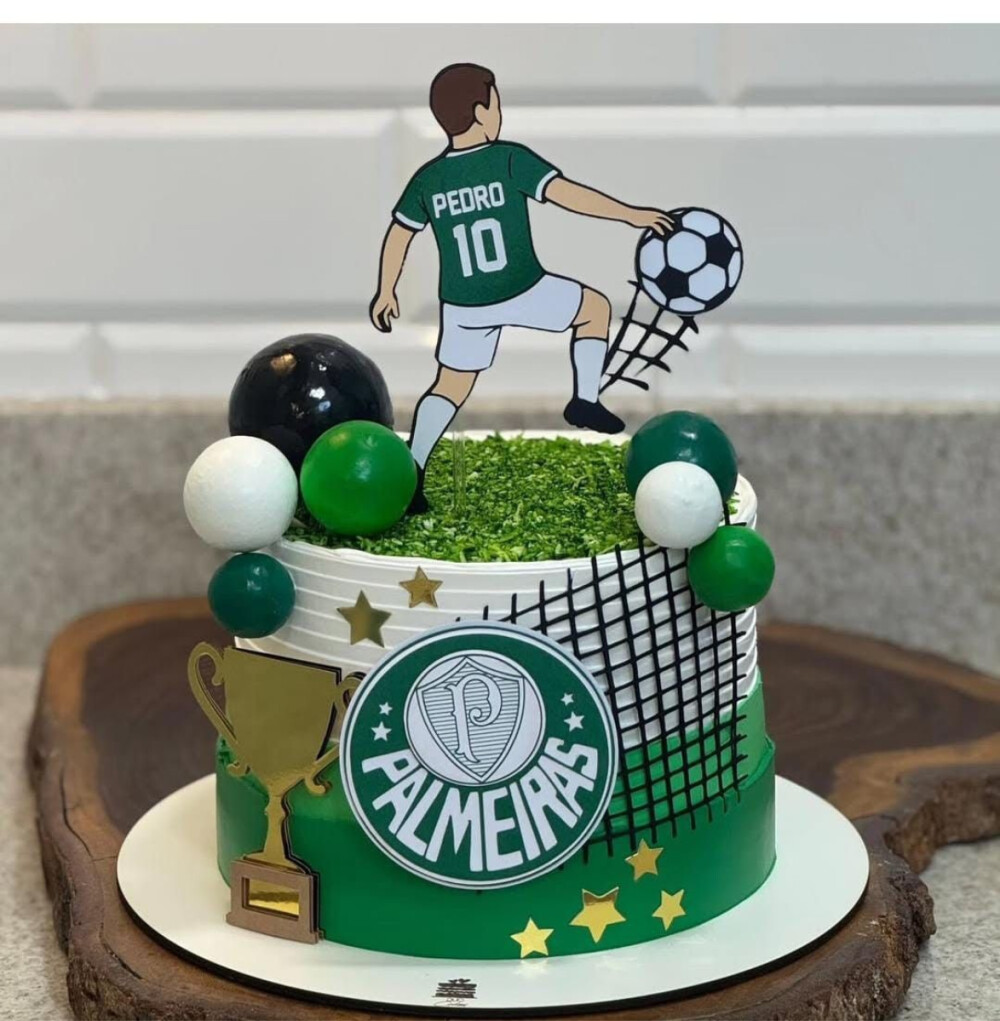 topo de bolo futebol palmeiras