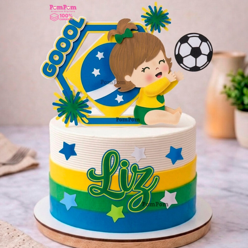 topo de bolo menina brasil