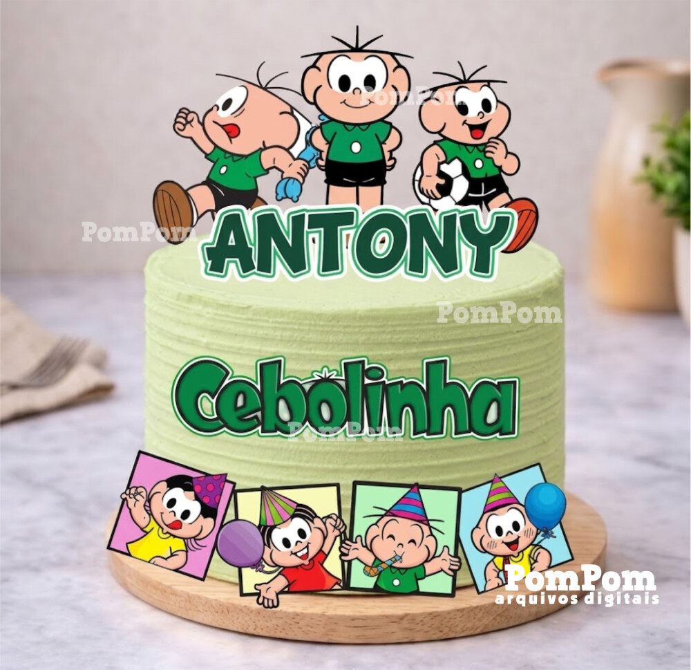 topo de bolo desenho animado masculino