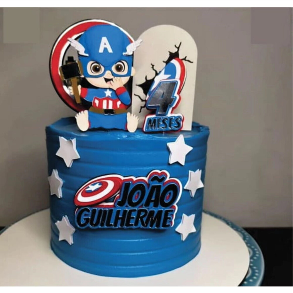 topo de bolo capitão América