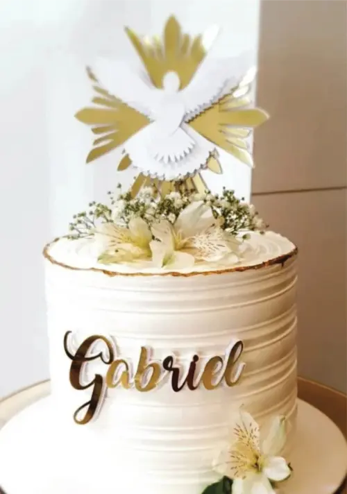 topo de bolo divino espirito santo