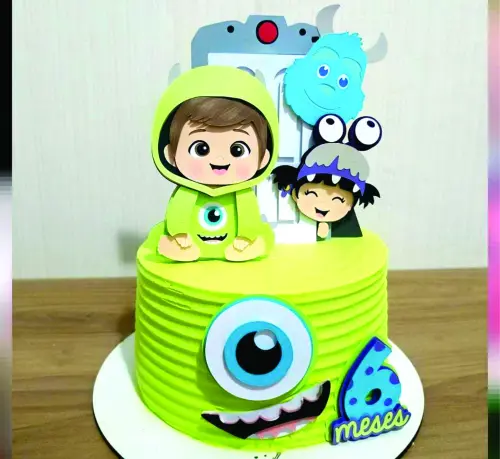 topo de bolo monstros sa menino