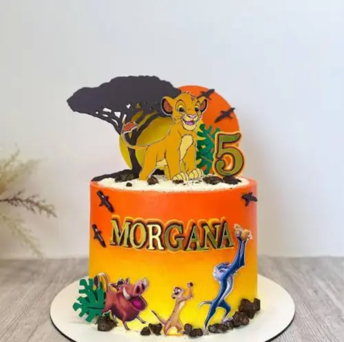 topo de bolo rei leão