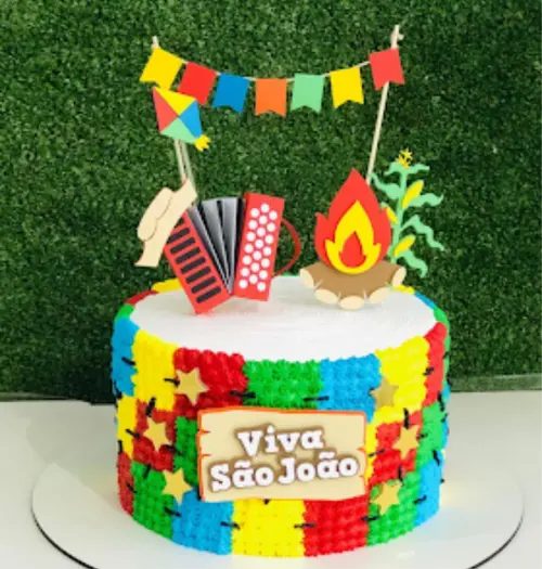 topo de bolo festa junina viva são joão