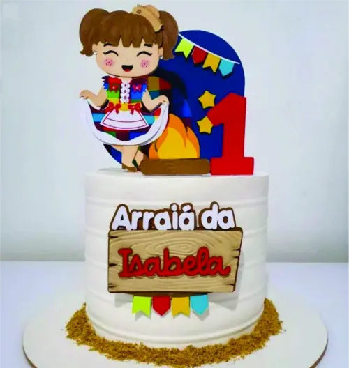 topo de bolo festa junina menina