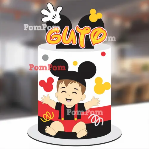 topo de bolo mickey menino baby
