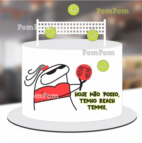 topo de bolo beach tênis