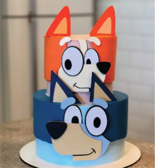 topo de bolo bluey