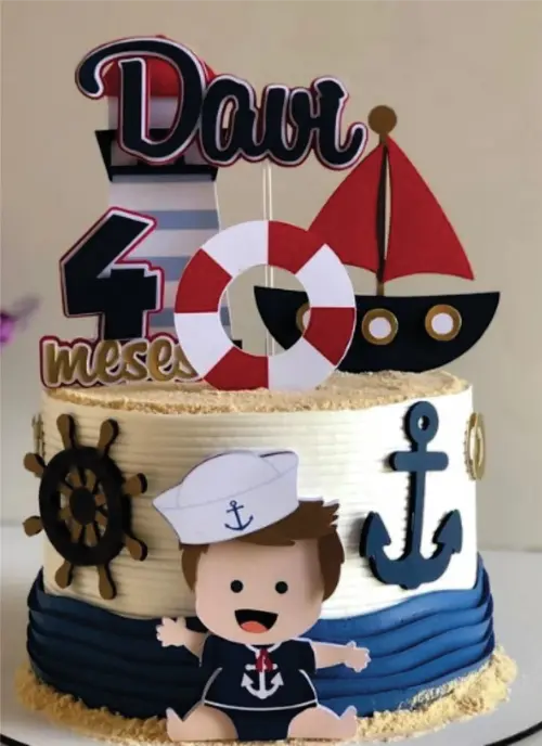topo de bolo marinheiro