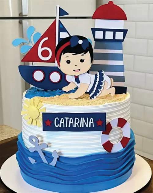 topo de bolo marinheira