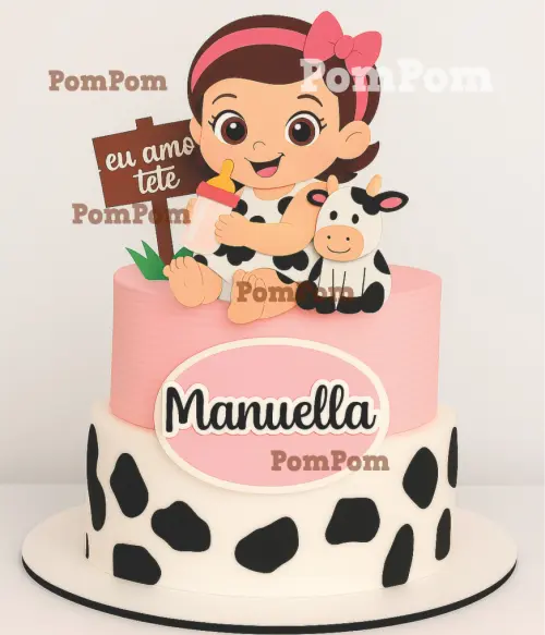 topo de bolo eu amo tete