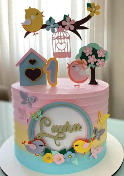 topo de bolo jardim encantado