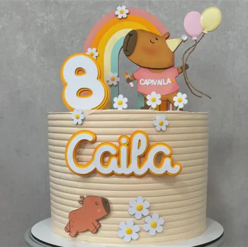 topo de bolo capivara