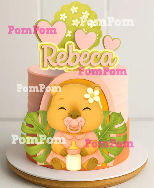 topo de bolo capivara