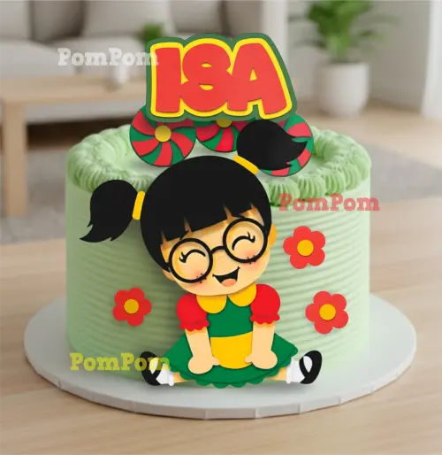 topo de bolo chiquinha baby