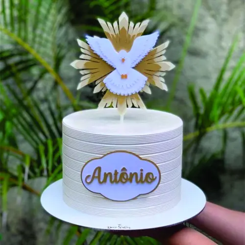 topo de bolo divino espirito santo