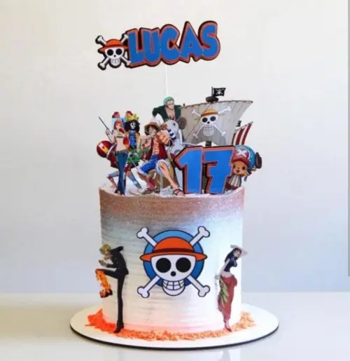 topo de bolo one piece