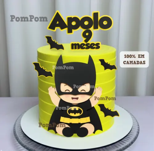 topo de bolo batmam baby