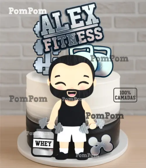 topo de bolo academia