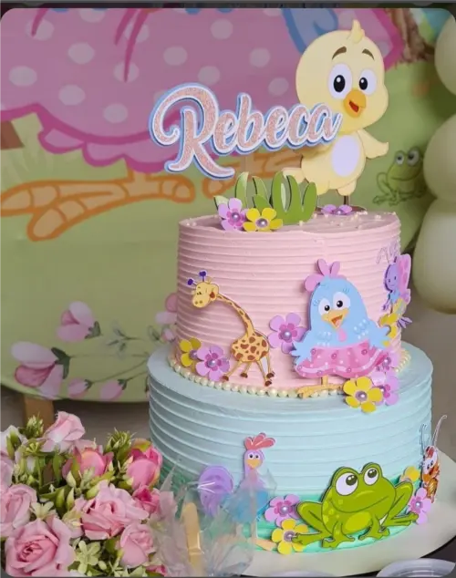 topo de bolo galinha pintadinha