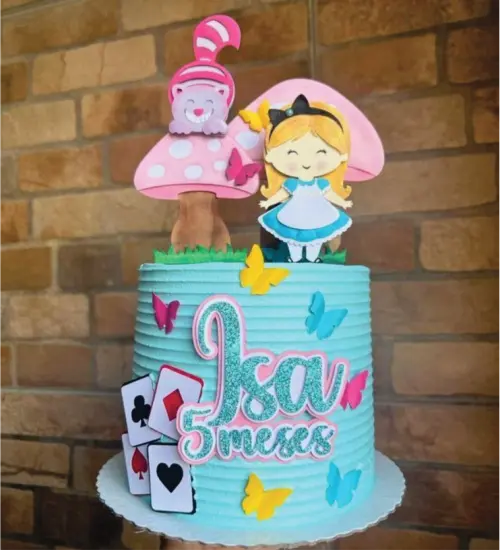 topo de bolo Alice no país das maravilhas
