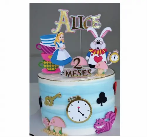 topo de bolo Alice no país das maravilhas