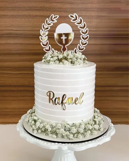 topo de bolo crisma cálice