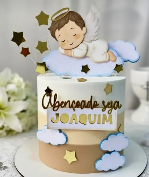 topo de bolo abençoado seja mesversário