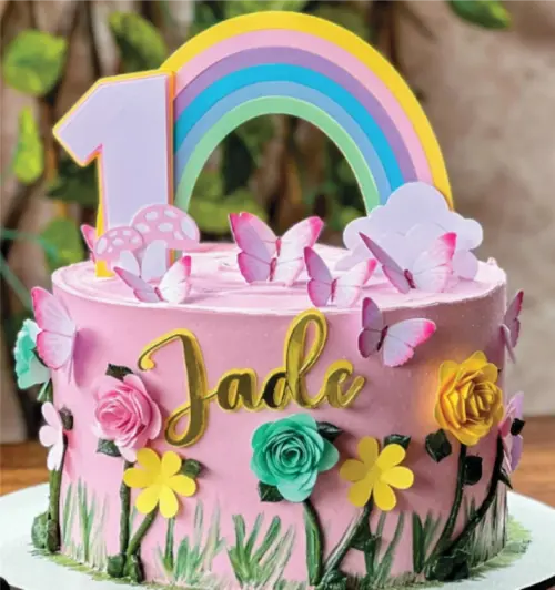 topo de bolo jardim encantado