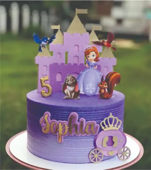 topo de bolo princesa Sofia