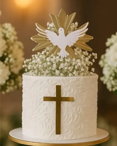 topo de bolo primeira eucaristia