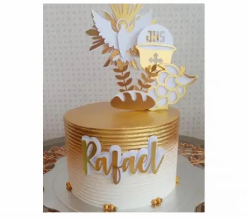 topo de bolo primeira eucaristia