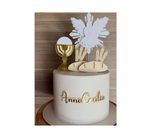 topo de bolo primeira eucaristia