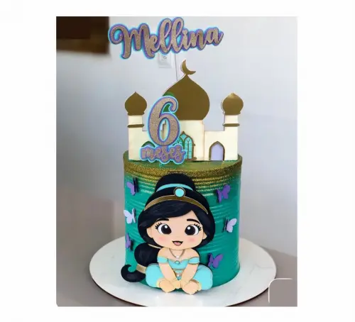 topo de bolo Jasmine mesversário