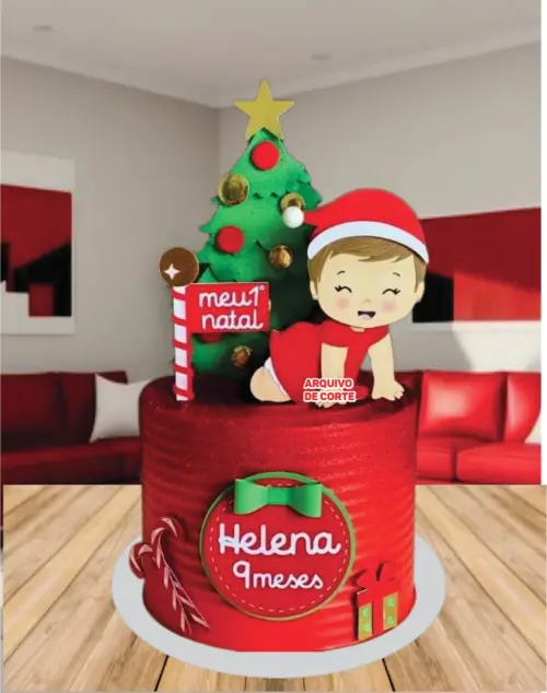 topo de bolo meu primeiro natal